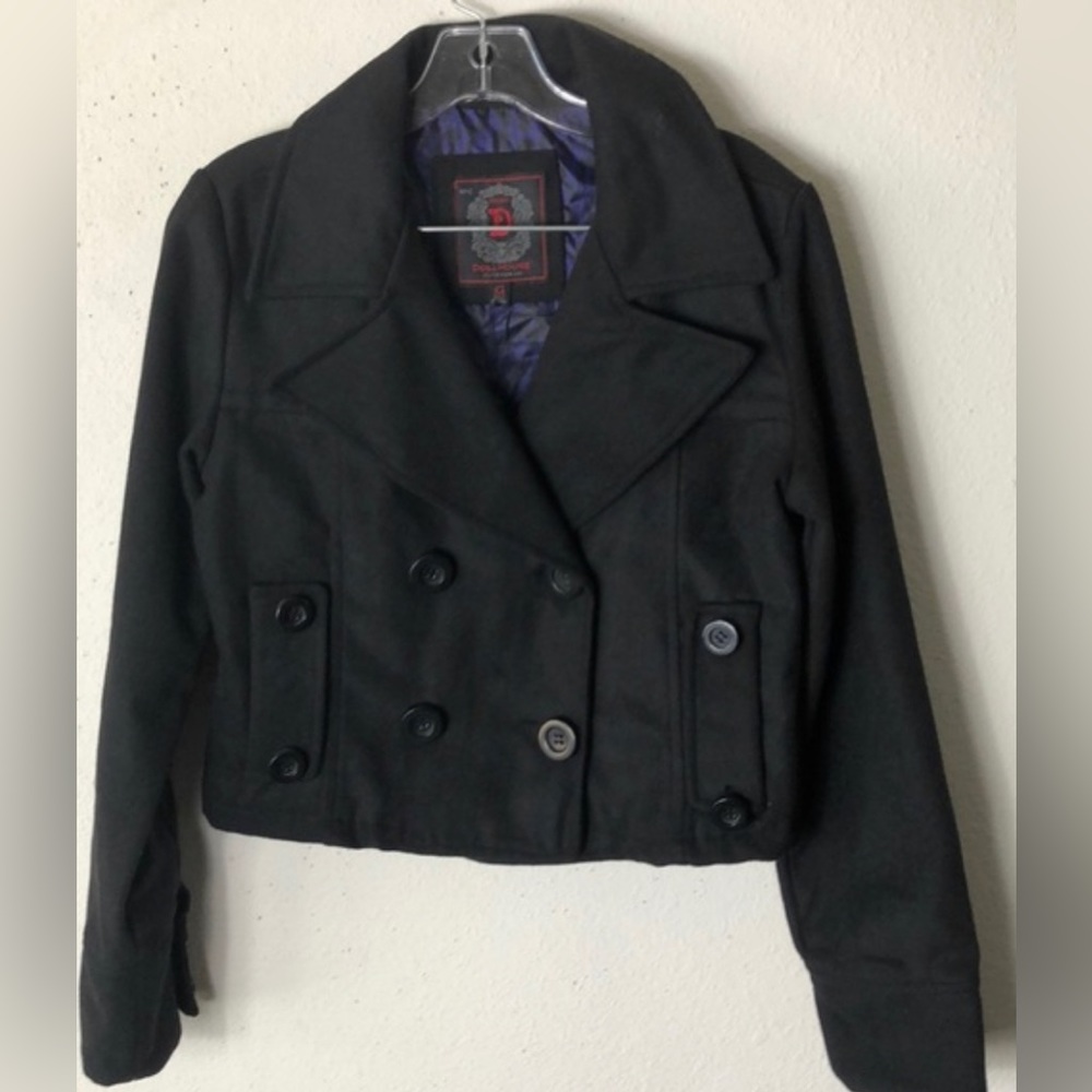 Dollhouse | BlackCropped Peacoat nwt.   M